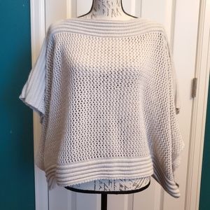 BONGO | Open Weave Batwing Poncho Pullover Sz S